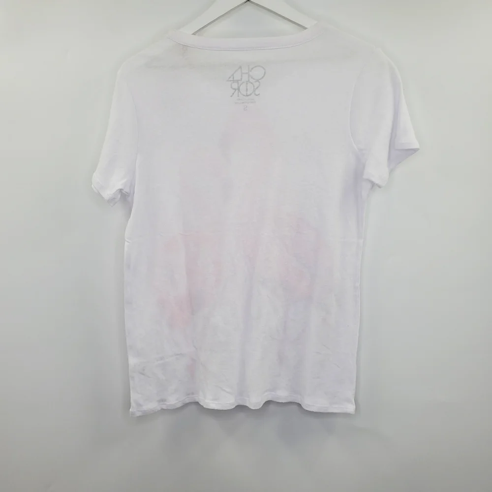 Chaser Flamingoes Big Graphic Tee Cotton Shirt White NEW - Picture 3 of 6